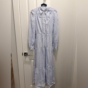 Light Blue Maxi Cotton Dress